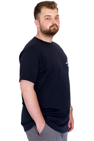 ModeXL Ανδρικό μπλουζάκι Mode XL με λαιμόκοψη Compaes U25021 Navy Blue