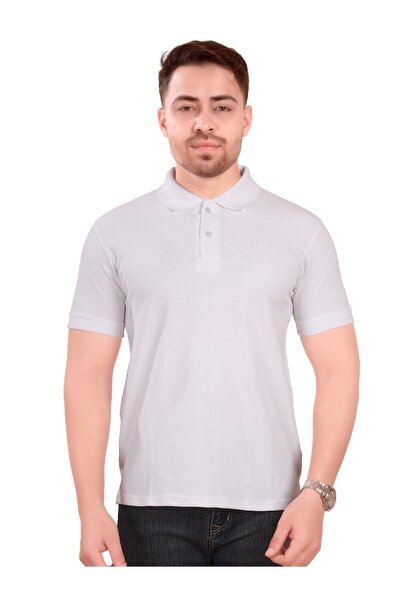 NuhStar Men's Classic Premium Pique Cotton Polo Shirt Short Sleeve White Comfort Classic Polo
