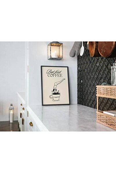 Esci Design Framed Coffee Corner Painting - Kitchen Painting - Kitchen Wall Art - Trend Painting - Kahve1002