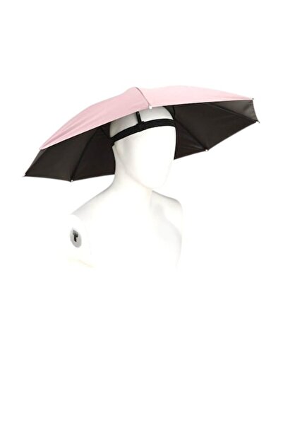 LEIBOO Hands-free umbrella, Rain or Shine, UV protection, diameter 68 cm, Foldable, Pastel pink