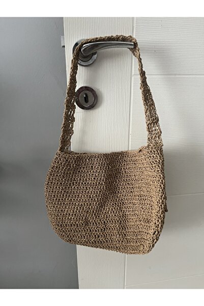 Moonstar Home Floral Patterned Handmade Lined Straw Bag