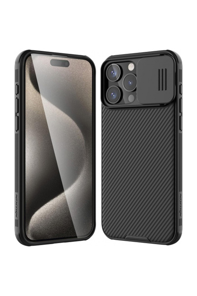 Stef's Cat Husa pentru Apple iPhone 16 Pro, Nillkin, CamShield Pro, Neagra,