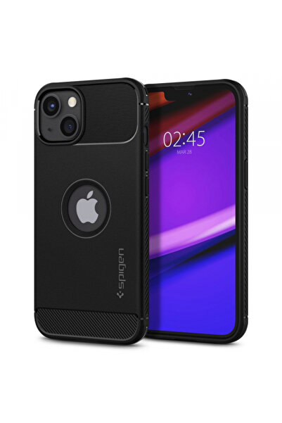 Spigen Калъф за Apple iPhone 13, Spigen, Rugged Armor, Черен ACS03518