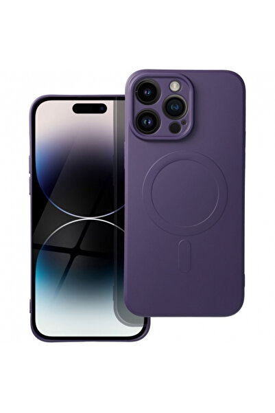 OEM Husa MagSafe pentru Apple iPhone 14 Pro Max, OEM, Silicone Mag, Mov