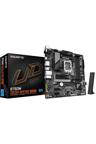 Gigabyte اللوحة الأم B760M DS3H WIFI6E GEN5 LGA1700 Micro ATX