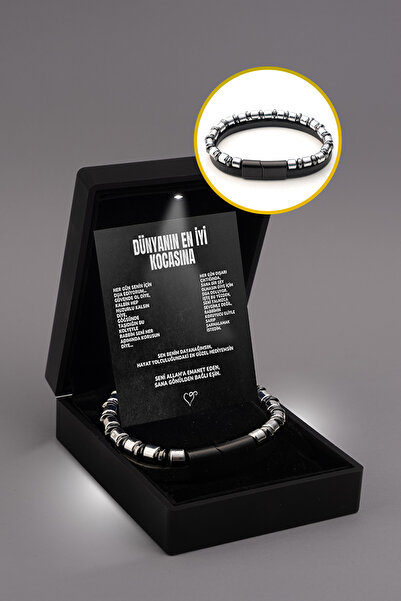 Myla ''Dünyanın En İyi Kocasına'' Erkek Magneto Bileklik