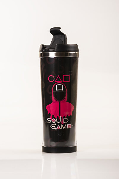 MUKKO HOME 360 ml Steel Thermos Mug – Squid Game Design, Steel Inner Chamber, Hot and Cold Drink Cup