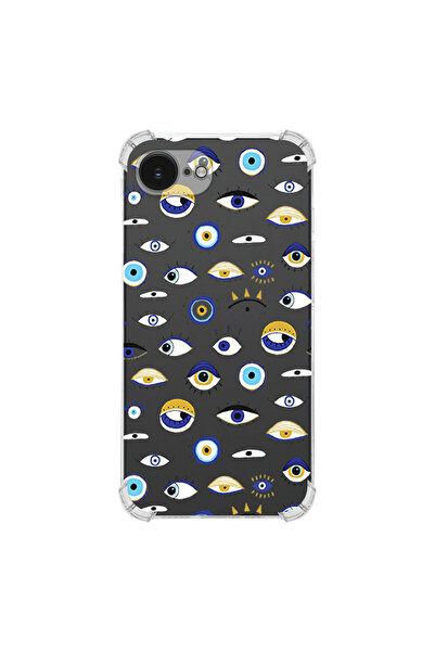 PrintiFy Compatible with Apple iPhone 16E Evil Eye 2 Printed Corner Protectio...