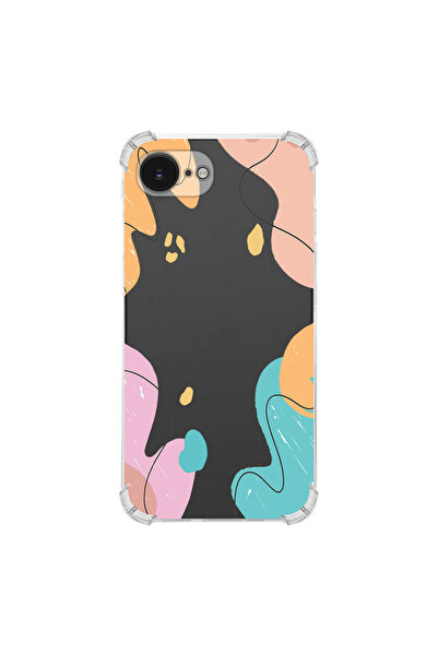 PrintiFy Mixed Colors Printed Corner Protection Transparent Anti-Shock Case C...