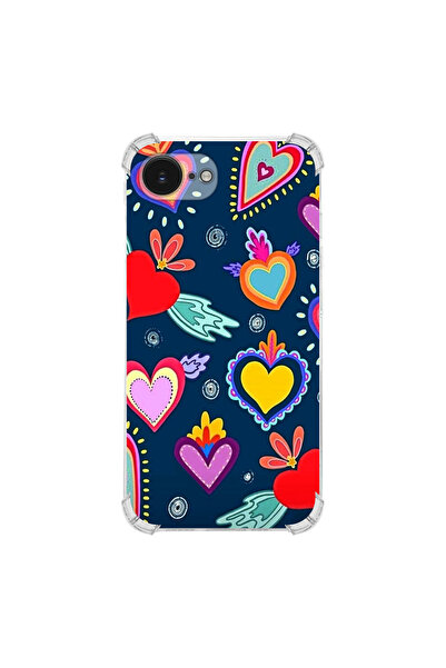 PrintiFy Retro Color 3 Printed Corner Protection Anti-Shock Transparent Case ...