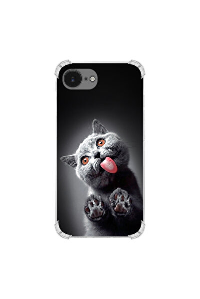 PrintiFy Cat 2 Printed Corner Protection Anti-Shock Transparent Case Compatib...