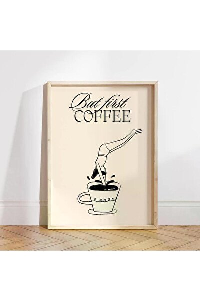Esci Design Framed Coffee Corner Painting - Kitchen Painting - Kitchen Wall Art - Trend Painting - Kahve1002