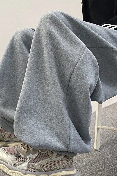 BSBSPOR Φαρδιά φούτερ με ελαστικό ρυθμιζόμενο πόδι Unisex Ανδρικά Γυναικεία Γκρι Μαύρο Ανθρακίτη