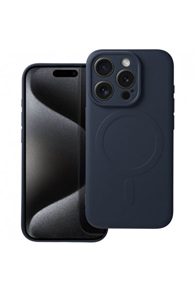 OEM Husa MagSafe pentru Apple iPhone 15 Pro Max, OEM, Silicone Mag, Bleumarin