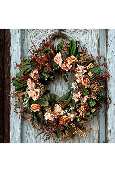 Tasarım ROSEMOON Yılbaşı Doğal Kapı Süsü El Yapımı Ev Dekor