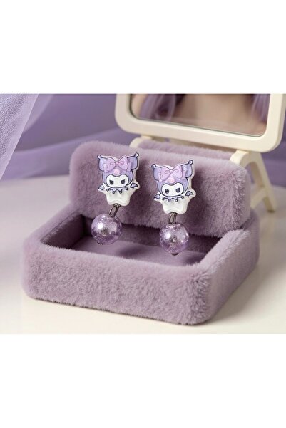 SeaBubbles Kuromi Non-Pierced Clip-On Children's Earrings Standard Purple