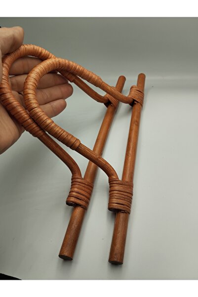 Zeyora Doğal Bambu Çanta Sapı 27 cm, Çanta Aksesuarı