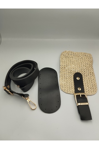 Zeyora Σετ τσάντας τηλεφώνου (Ψάθινο και πέτρινο), αξεσουάρ τσάντας