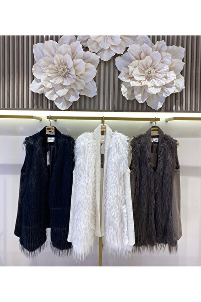Etrucci Angora kürk yelek
