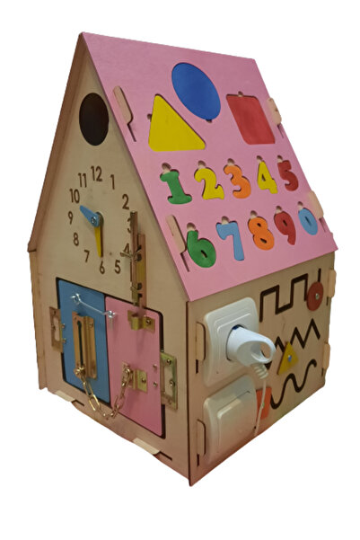 Amco Jucărie educativă Busy Board pentru copii roz 47 x 33 x 30 cm