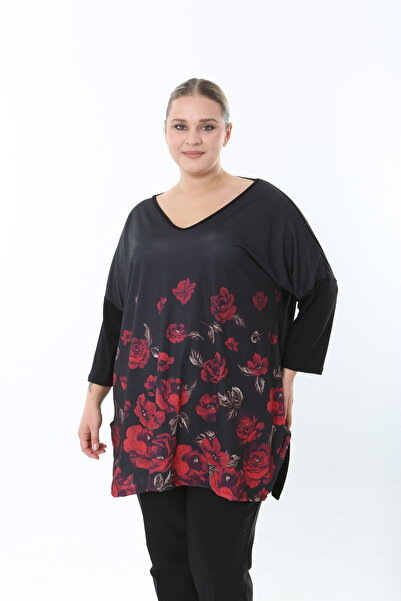 XL Modam Lycra Viscose Digital Printed Poor Arm Plus Size Tunic
