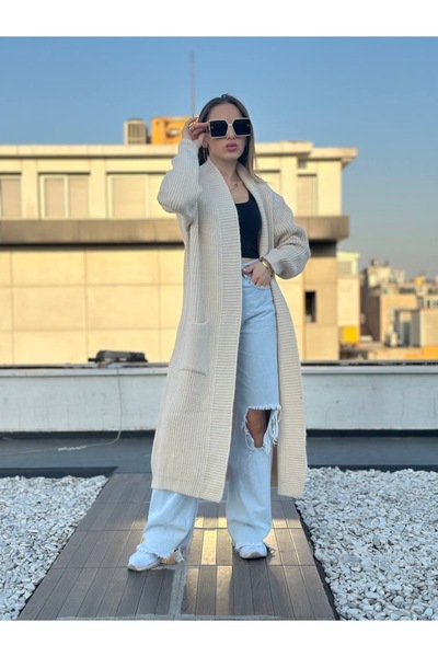 KEJAN TEKSTİL Tricotaj cardigan lung