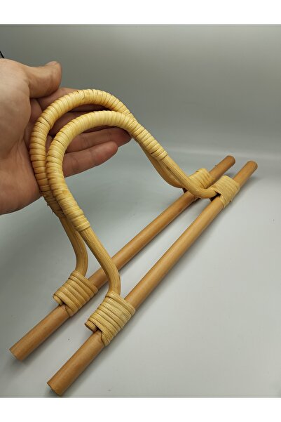 Zeyora Doğal Bambu Çanta Sapı 27 cm, Çanta Aksesuarı