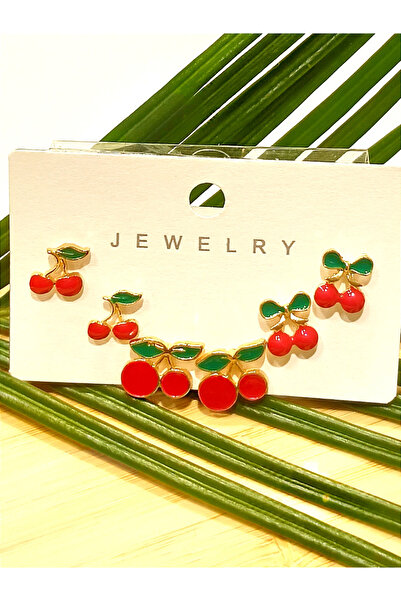 Monalisa Home أقراط الكرز متعددة الألوان