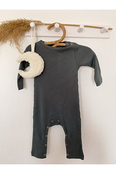 KEY KIDS Khaki Corded Modal Long Jumpsuit