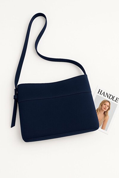 Handley حقيبة كتف وحقيبة يومية فاخرة من جلد الغزال بحزام مسطح