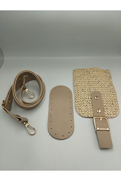 Zeyora طقم حقيبة هاتف ( من القش والحجر )، إكسسوار للحقائب