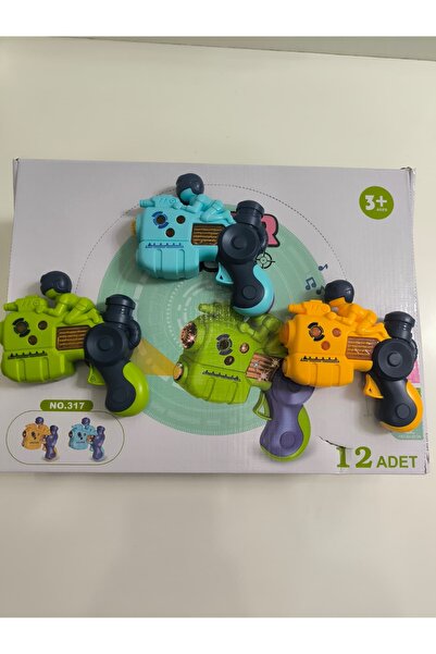 KİNKU Işıklı ve Sesli Projeksiyonlu Adamlı Tabanca Pil Hediyeli