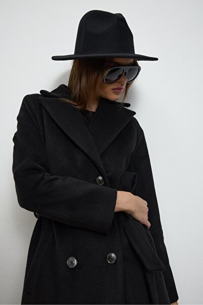 QANU Lune Kaşe Coat Black