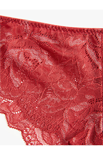 Koton Comfortable Fit Brazilian Panties with Lace Detail