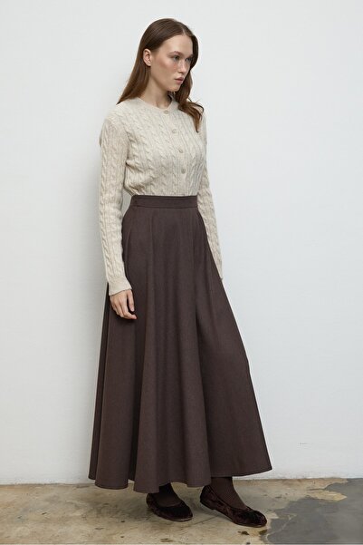 QANU Καφέ φούστα Lady
