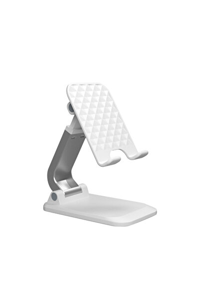 OEM Adjustable ABS Phone and Tablet Holder - Foldable and Compact, White