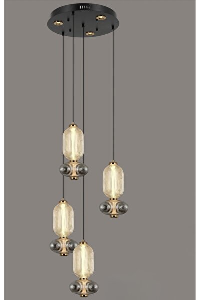 Cristalin Aydınlatma Loft Serisi Sarkıt 4lü Led Avize