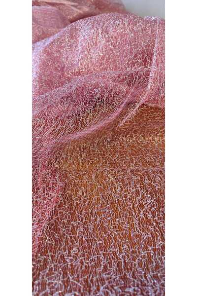 River Fabrics سيليكون جيلينك باللون الأحمر والفضي