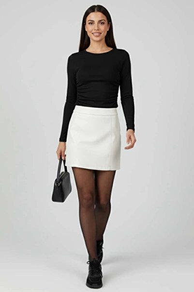 Zerenyus Gathered Side Blouse Black