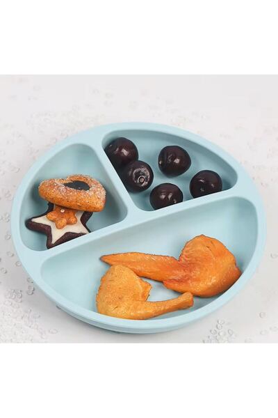 FONIX Set complet de diversificare bebeluși – silicon alimentar, 8 piese, albastru închis