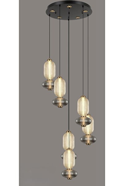 Cristalin Aydınlatma Loft Serisi Sarkıt 6lı Led Avize