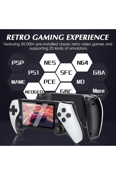 MYWORLD M25 Retro Handheld Game Console - 3D Joystick Game Console for 4.3" IPS Screen, 3000mAh Battery