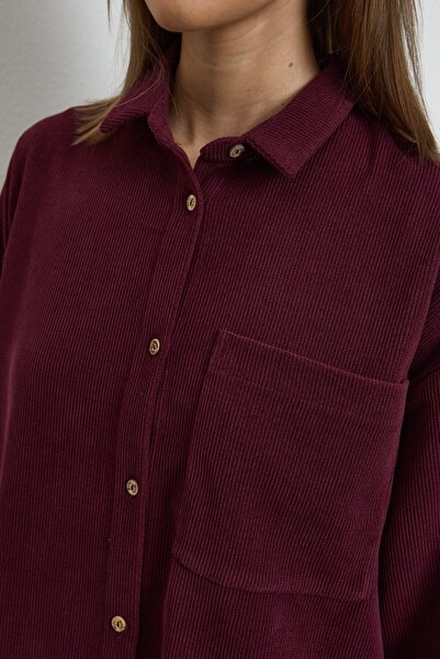 QANU Lilora Velvet Suit Burgundy