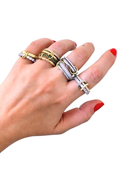 Finery by Nerrs حجر سبينيلي الأخضر اللون الذهبي (مقاس S/M متوافق)