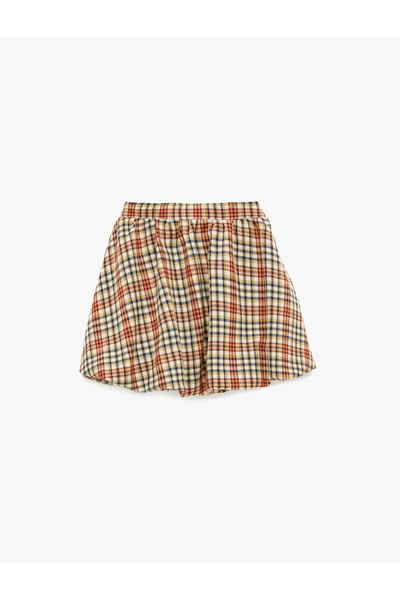 Koton Balon Form Buy Elastic Viscose Blend Plaid Skirt