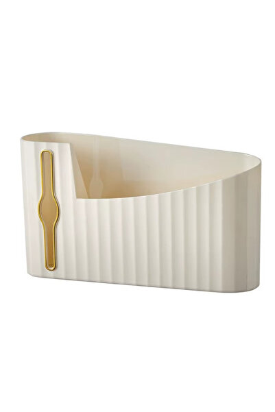 OEM Garbage bag organizer, wall mount, no drilling, Cream