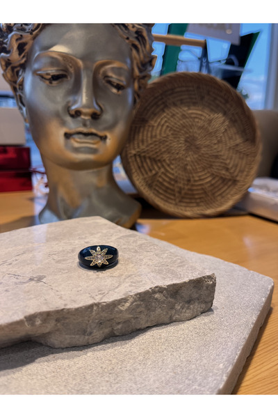 nunu takı خاتم ستون ستار باللون الأزرق