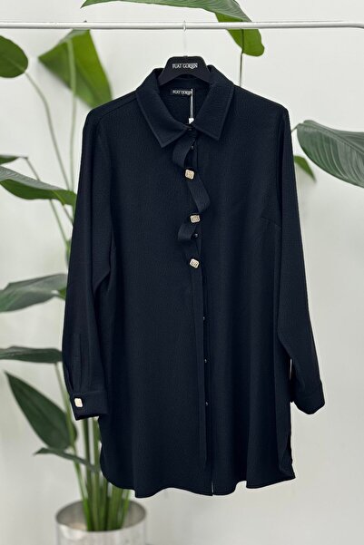 FUAT GÜRSEN Fuat Gürşen 4354 Parlak Düğme Detay Tunik