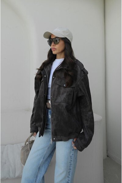 Havoş Smoked Premium Fabric Leather Suede Jacket