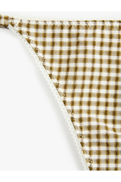 Koton Dantel Detaylı Kareli String Külot